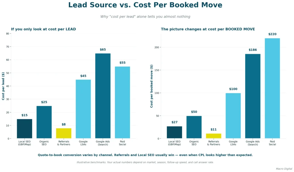 Lead Source vs. Cost Per Booked Move